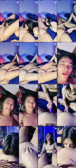 Duo Sahabat Lesbian Jilmek Sambil Live Streaming